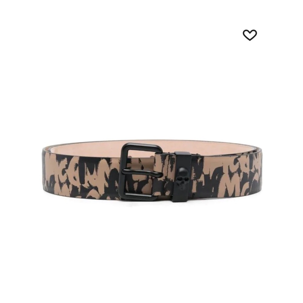 Alexander McQueen all-over logo-print belt